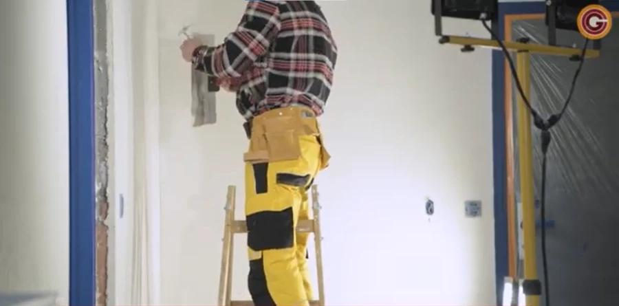 Patching and repainting a wall after water damage in Dayton, Ohio